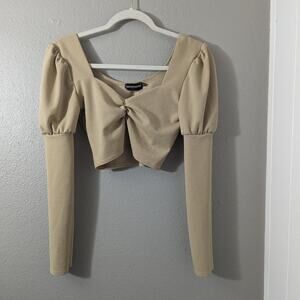 Pretty little thing long sleeve crop top